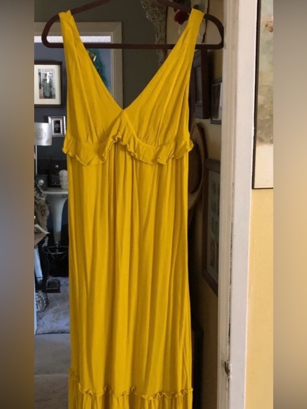 Eye-catching Who What Wear maxi dress in golden yellow